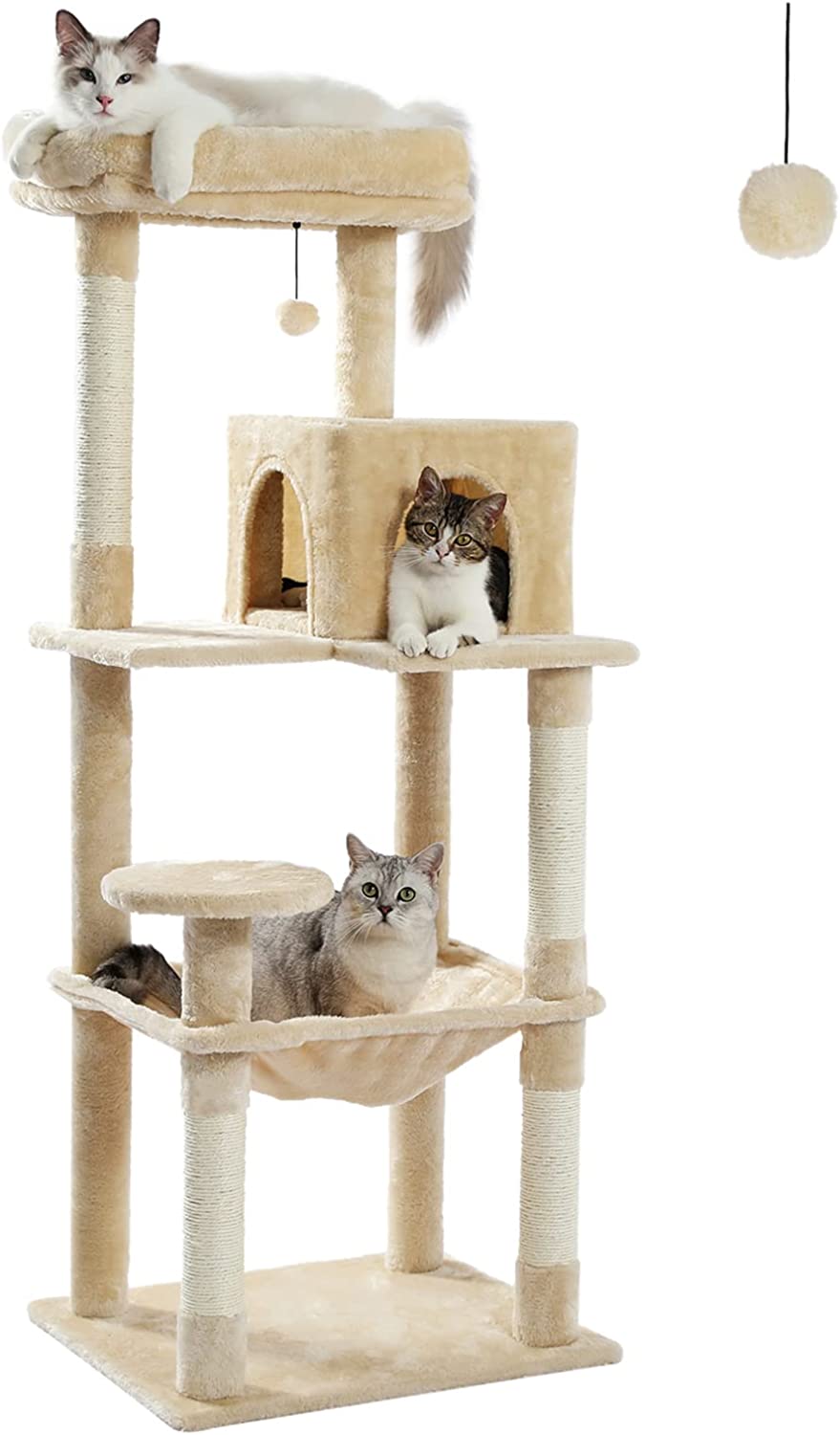 PETEPELA 56.3 Inches Cat Tree for Maine Coons